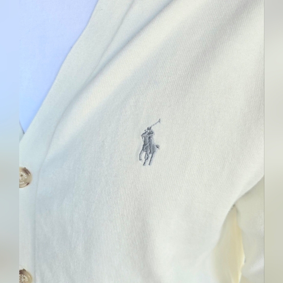Polo Ralph Lauren Men's Cotton Cardigan White - Picture 4 of 4